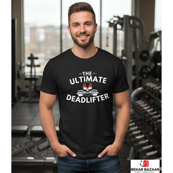 "Ultimate Deadlifter" Fitness Printed Tshirt | Best Quality 180 GSM Bio-Washed Cotton