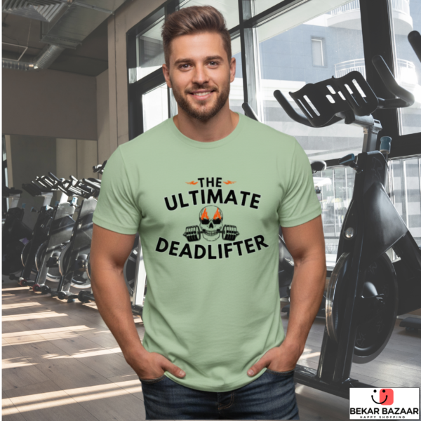 "Ultimate Deadlifter" Fitness Printed Tshirt | Best Quality 180 GSM Bio-Washed Cotton