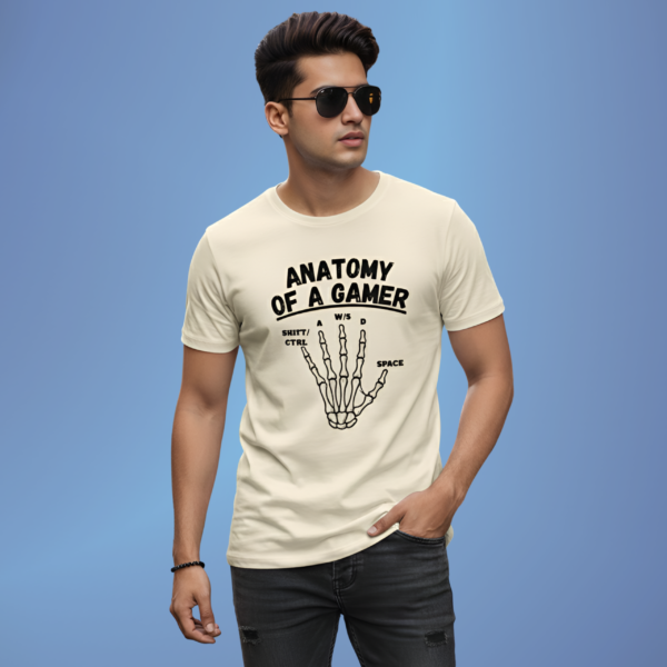 Anatomy of a Gamer Printed Tshirt | Premium Quality 180 GSM Cotton Tee - Buy Now
