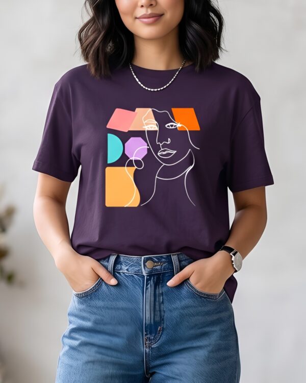 Abstract Line Art Face Tee | Girl's Collection | Soft Cotton | Modern Fit | Avail Now!
