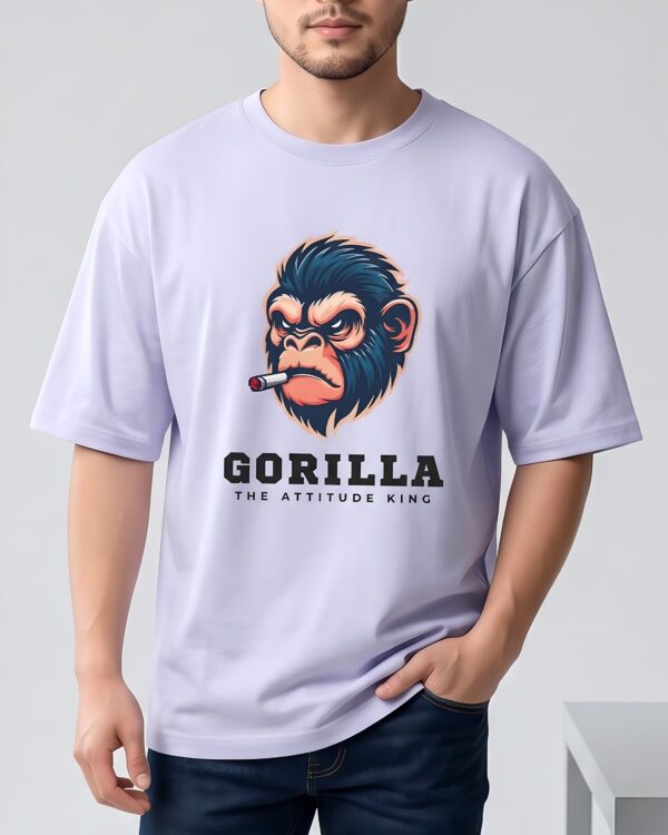 Gorilla Graphic T-shirt  Unisex Oversized T-Shirt – Lavender